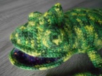 close-up kop groene kameleon